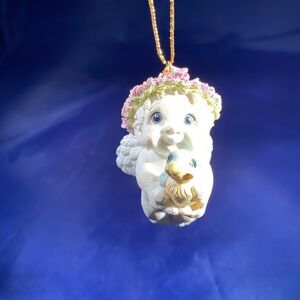 Dreamsicles Christmas Ornament Cherub With Bird